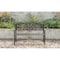 Gardenised Steel Outdoor Patio Garden Park Seating Bench with Cast Iron Welcome Backrest, Front Porch Yard Bench Lawn Decor QI003709 - alternate 6